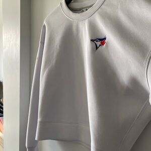 White Cropped Scuba Toronto Blue Jays Crewneck